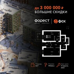 Квартира 64,7 м², 2-комнатная - изображение 1