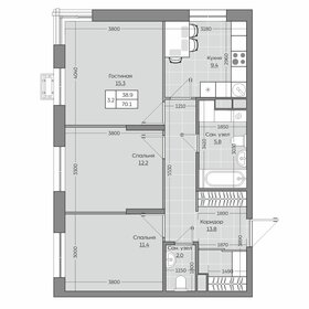 Квартира 70,4 м², 3-комнатная - изображение 1