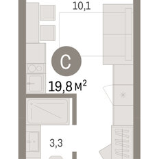 Квартира 19,8 м², студия - изображение 3