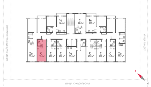 Квартира 53,3 м², 2-комнатная - изображение 3