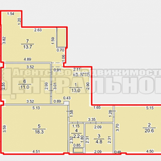 Квартира 93,5 м², 3-комнатная - изображение 1