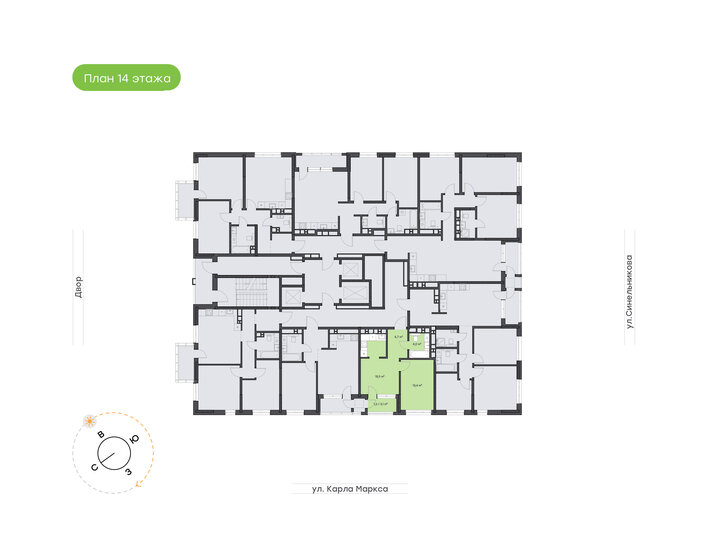 42,9 м², 1-комнатная квартира 10 009 139 ₽ - изображение 46