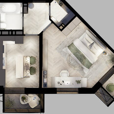 Квартира 49,8 м², 1-комнатная - изображение 3