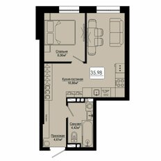 Квартира 36 м², 2-комнатная - изображение 2