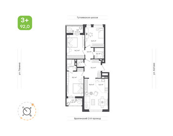 Квартира 92 м², 4-комнатная - изображение 2