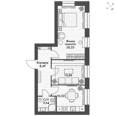 Квартира 53,8 м², 2-комнатная - изображение 3