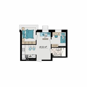 Квартира 41,1 м², 3-комнатная - изображение 1