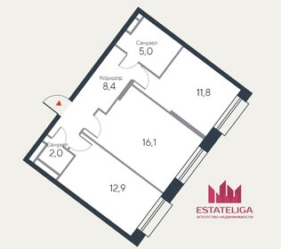 Квартира 55,4 м², 2-комнатная - изображение 1