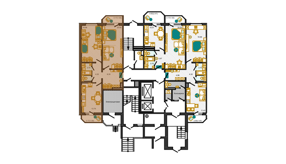 68 м², 2-комнатная квартира 9 200 000 ₽ - изображение 55