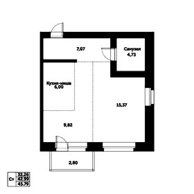 Квартира 45,8 м², 1-комнатная - изображение 1