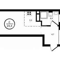 Квартира 24,4 м², студия - изображение 2