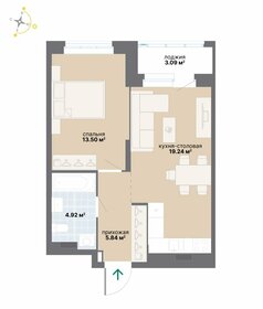 Квартира 46,6 м², 1-комнатная - изображение 1
