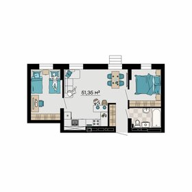Квартира 51,4 м², 3-комнатная - изображение 1