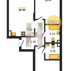 Квартира 48,5 м², 2-комнатная - изображение 3