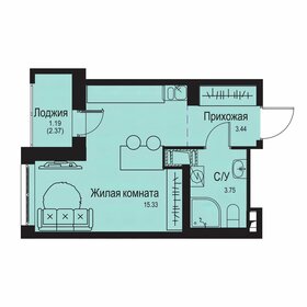 Квартира 23,7 м², студия - изображение 1