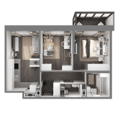 Квартира 50,5 м², 2-комнатная - изображение 2