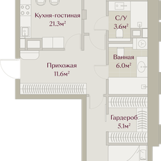 Квартира 82,1 м², 2-комнатная - изображение 2