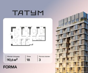 Квартира 90,6 м², 3-комнатная - изображение 1