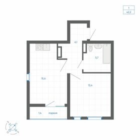 Квартира 42,2 м², 1-комнатная - изображение 1