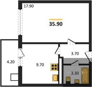 Квартира 35,9 м², 1-комнатная - изображение 1