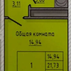 Квартира 21,7 м², студия - изображение 1
