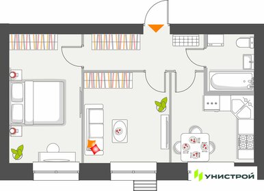 Квартира 45,4 м², 2-комнатная - изображение 1