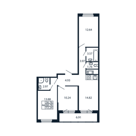 Квартира 72,2 м², 3-комнатная - изображение 3