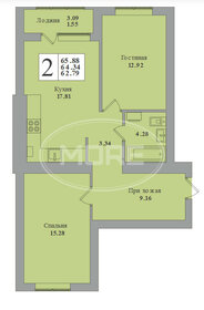 Квартира 65,9 м², 2-комнатная - изображение 1