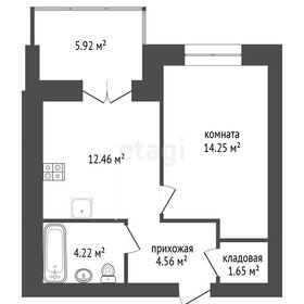 Квартира 43,1 м², 1-комнатная - изображение 1