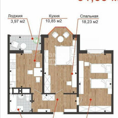 Квартира 62 м², 2-комнатная - изображение 1