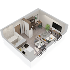 Квартира 29,6 м², студия - изображение 4