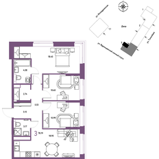 Квартира 78,2 м², 3-комнатная - изображение 2