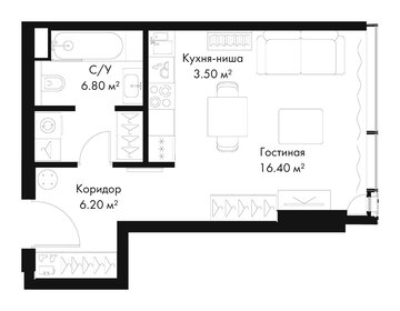 Квартира 32,9 м², студия - изображение 2