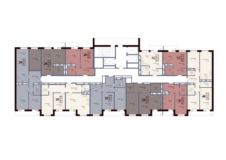 47 м², 2-комнатная квартира 4 200 000 ₽ - изображение 85