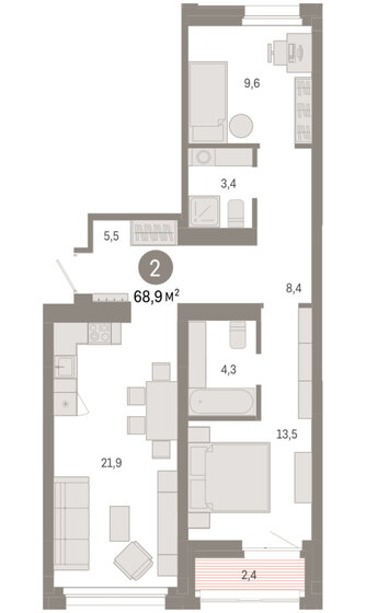 25,3 м², квартира-студия 2 800 000 ₽ - изображение 93