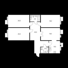 Квартира 119 м², 4-комнатная - изображение 2