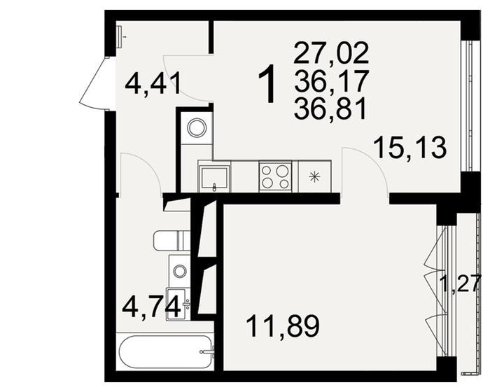 41,3 м², 2-комнатная квартира 2 550 000 ₽ - изображение 97