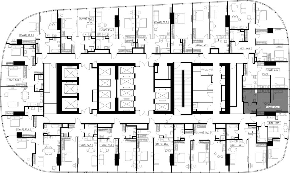 34,2 м², квартира-студия 45 928 444 ₽ - изображение 44