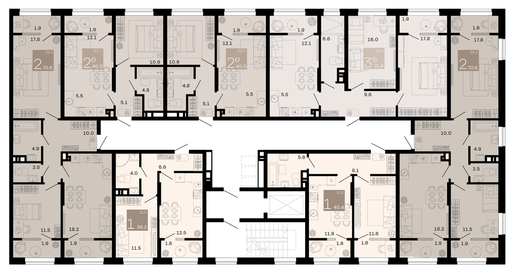 43,6 м², 1-комнатная квартира 7 790 000 ₽ - изображение 88
