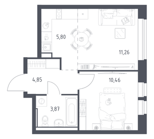 Квартира 36,2 м², 1-комнатная - изображение 1