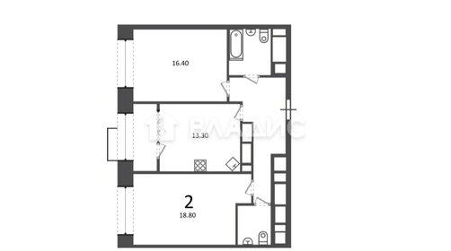 Квартира 66,2 м², 2-комнатная - изображение 1