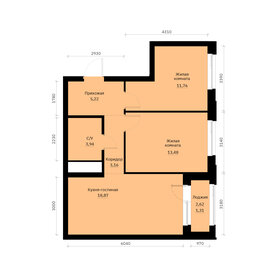 Квартира 57,9 м², 2-комнатная - изображение 1