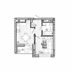 Квартира 28,3 м², 1-комнатная - изображение 2