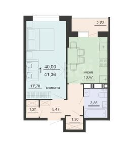 Квартира 41,4 м², 1-комнатная - изображение 1