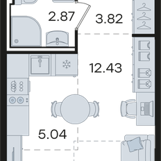 Квартира 24,2 м², студия - изображение 3