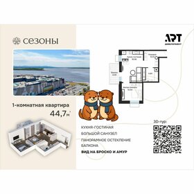 Квартира 45,3 м², 1-комнатная - изображение 1