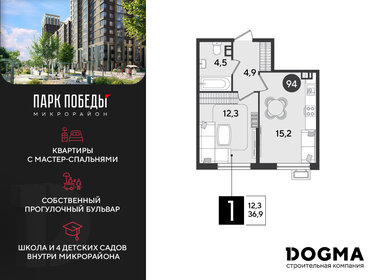 Квартира 36,9 м², 1-комнатная - изображение 1