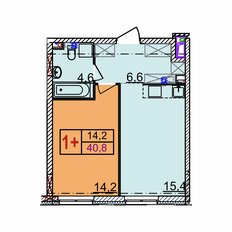 Квартира 40,8 м², 1-комнатная - изображение 3
