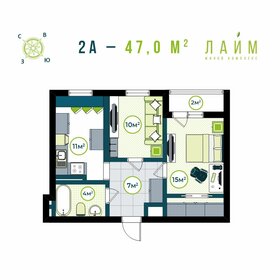 Квартира 45,8 м², 1-комнатная - изображение 1