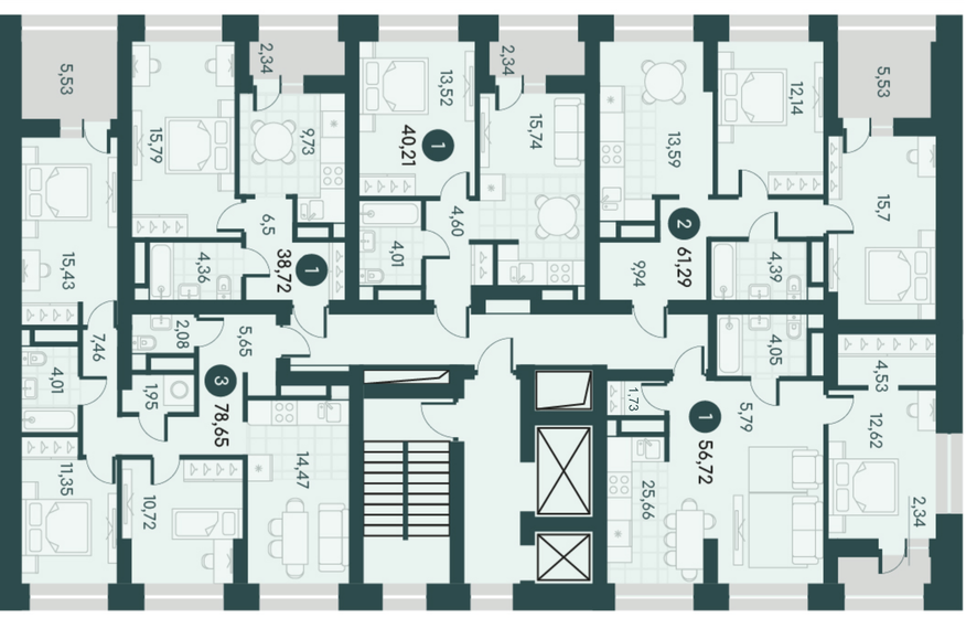 78,7 м², 3-комнатная квартира 8 690 000 ₽ - изображение 18
